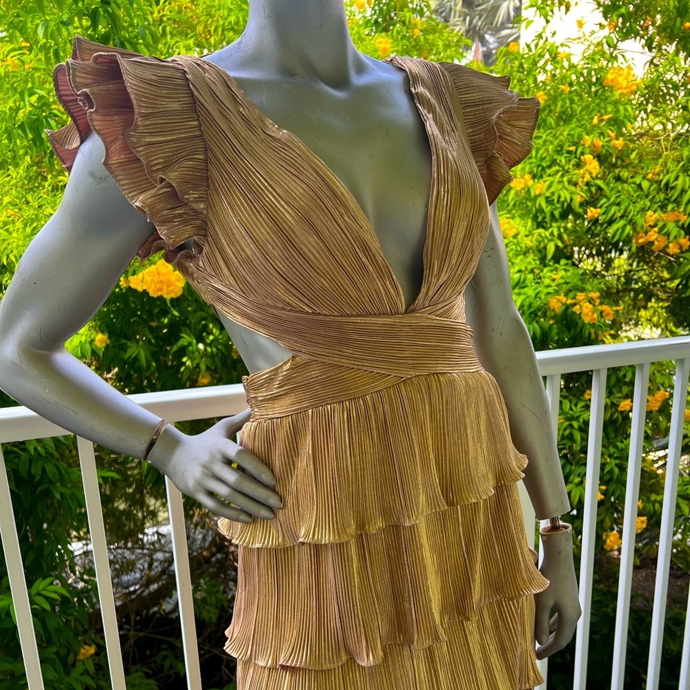 MAC DUGGAL GOLD TIER DRESS